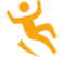 slipping person icon